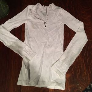 Free People movement white quarter zip